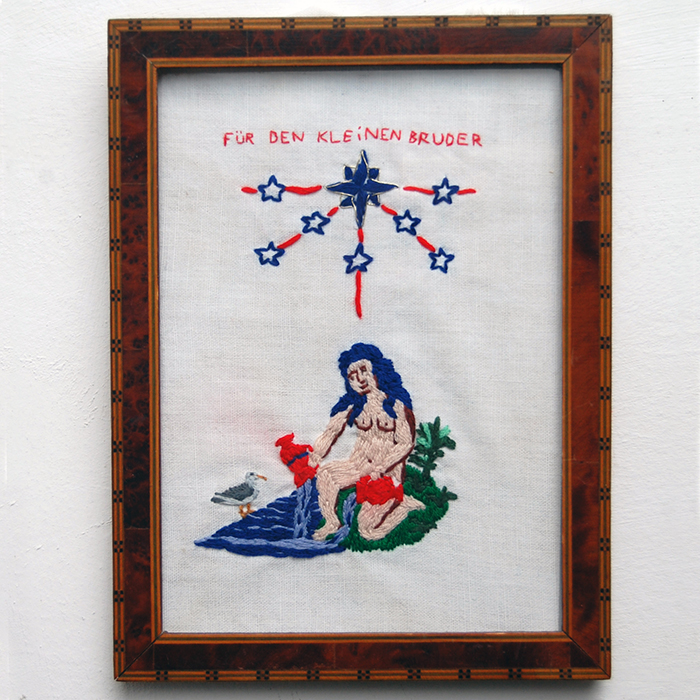 Ex-voto broderie carte tarot étoile