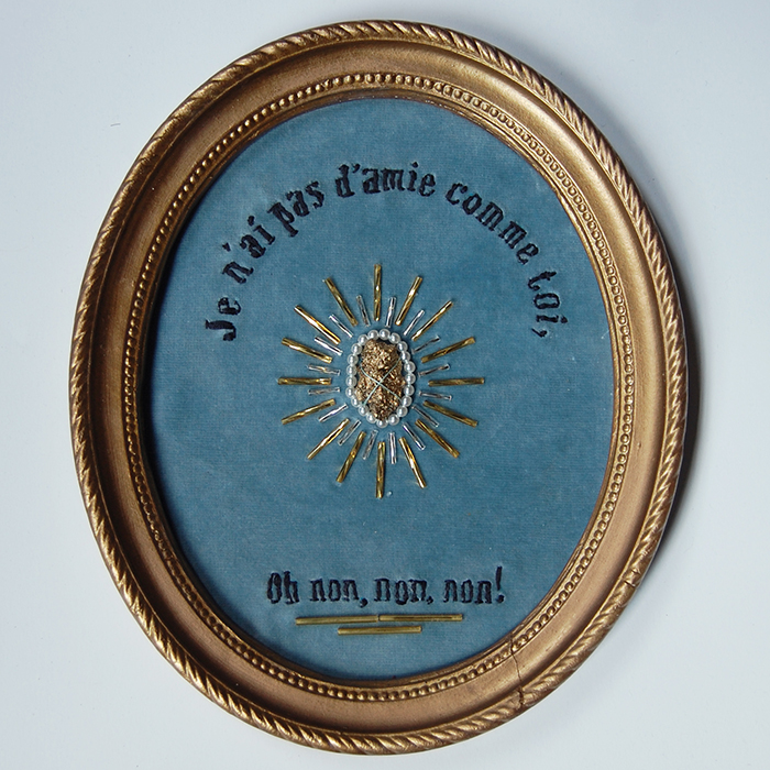 ex-voto broderie cadeau amie pépéite or je n'ai pas d'amie comme toi escher oh non