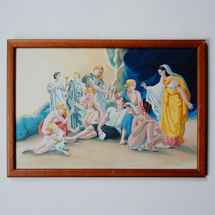 ex-voto homme femmes penchées sur lui allegorie esperance foi ingres