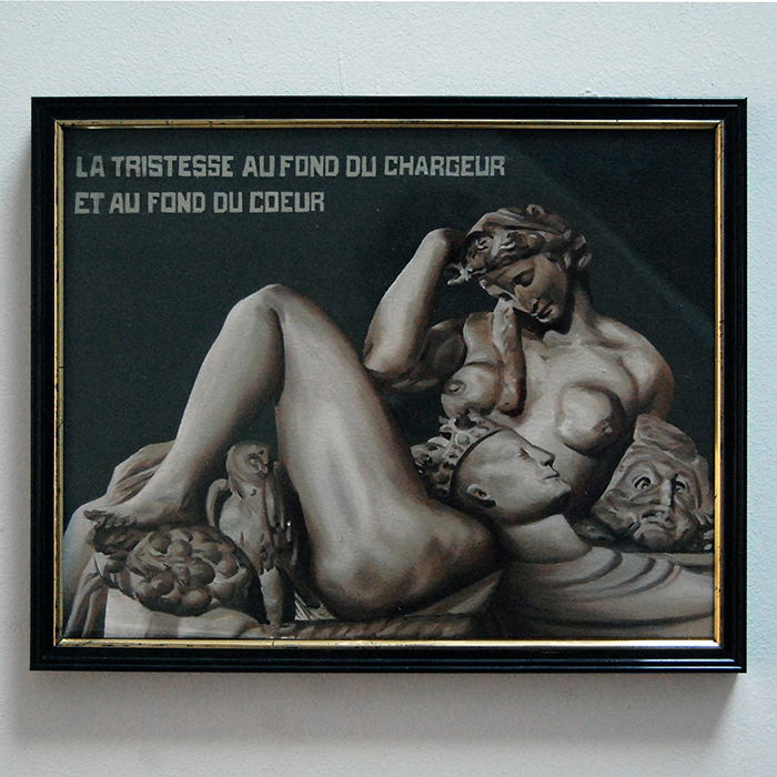 Ex-voto peinture huile nuit michel ange gisant karloman basilique st denis paroles booba paradis la tristesse au fond du chargeur et au fond du coeur tombeau