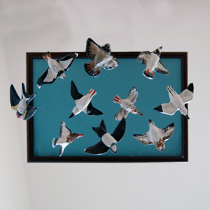 Ex-voto pour remercier de pouvoir observer les oiseaux migrateurs qui volent au dessus de la maison d'Olonne sur mer en Vendée